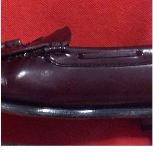 Women’s G.H. Bass Burgundy oxblood Weejun Loafers tassel and kilt 7 Wide - Picture 12 of 13